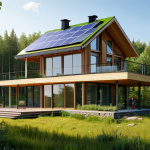 친환경 건축 전문가의 도면 작성 팁 - Sustainable Home in a Landscape**

"A modern, eco-friendly house seamlessly integrated into a lush R...