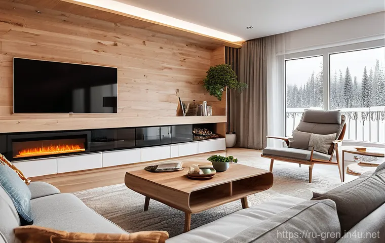 친환경 건축과 수명 주기 비용 분석 - **Prompt 1: A Modern, Energy-Efficient Family Home in the Russian Countryside.**
    "A stunning, mo...