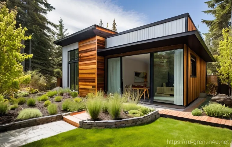 친환경 건축과 지속가능한 디자인 - **Prompt:** An inspiring, aerial view of a futuristic yet inviting eco-district, designed with susta...